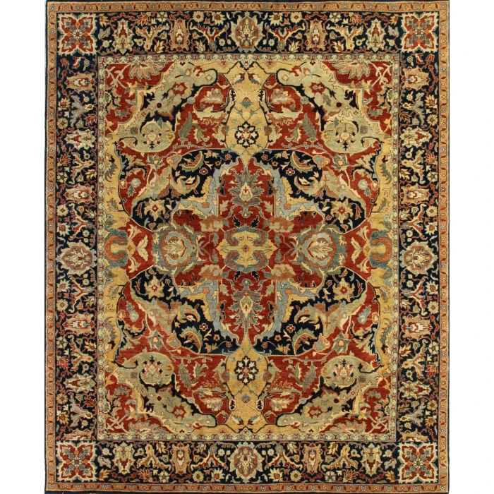 Exquisite Rugs Antique Weave Serapi Rust/Navy/Gold 50249X12 9ft.X12ft. Rect. Rug
