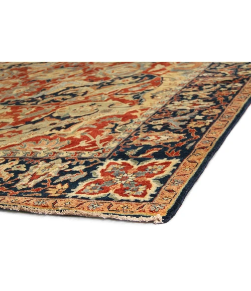Exquisite Rugs Antique Weave Serapi Rust/Navy/Gold 50246X9 6ft.X9ft. Rect. Rug