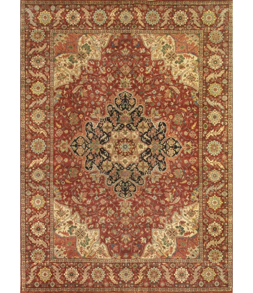 Exquisite Rugs Fine Serapi Rust/Ivory 50561X16 1ft.X1ft.6in. Rect. Rug