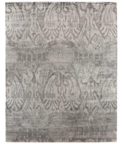 Exquisite Rugs Antique'd Silk Ivory/Silver 50666X9 6ft.X9ft. Rect. Rug