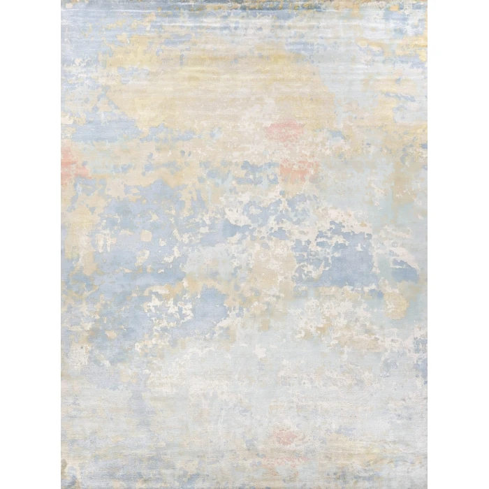 Exquisite Rugs Carrera Blue/Gold 50731X16 1ft.X1ft.6in. Rect. Rug