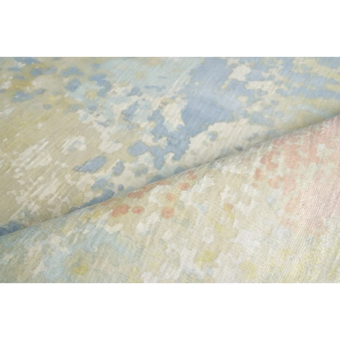 Exquisite Rugs Carrera Blue/Gold 50731X16 1ft.X1ft.6in. Rect. Rug
