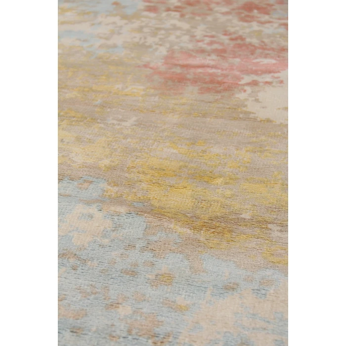 Exquisite Rugs Carrera Blue/Gold 50731X16 1ft.X1ft.6in. Rect. Rug