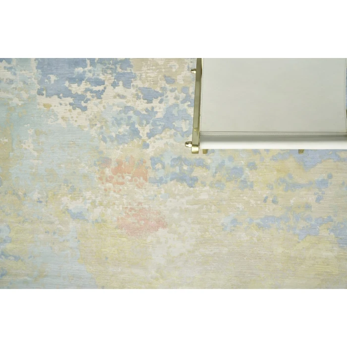 Exquisite Rugs Carrera Blue/Gold 50731X16 1ft.X1ft.6in. Rect. Rug