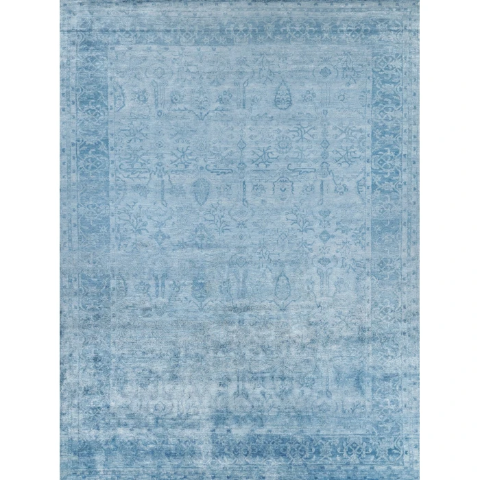 Exquisite Rugs Antique'd Silk Blue 51716X9 6ft.X9ft. Rect. Rug