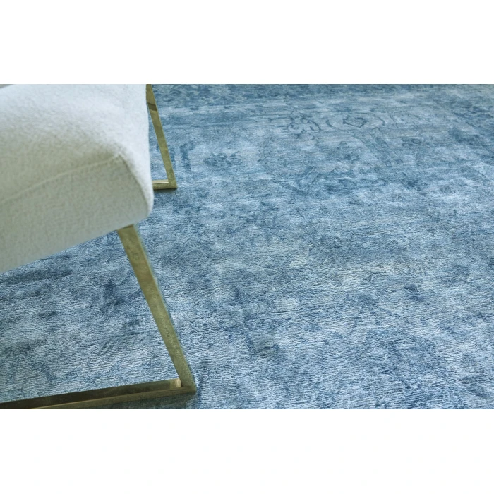 Exquisite Rugs Antique'd Silk Blue 51716X9 6ft.X9ft. Rect. Rug