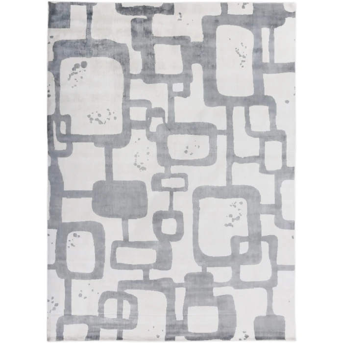 Exquisite Rugs Koda Ivory/Light Blue/Silver 51791X16 1ft.X1ft.6in. Rect. Rug