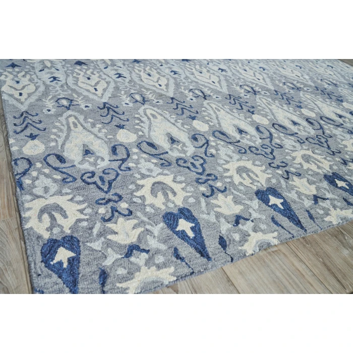 Exquisite Rugs Sarasota Gray/Light Blue 52528X10 8ft.X10ft. Rect. Rug