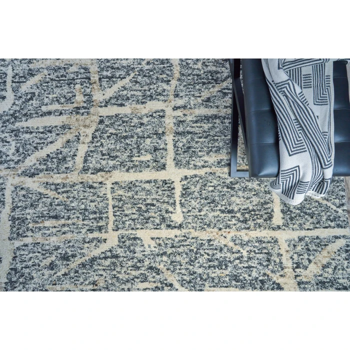 Exquisite Rugs Tahoe Gray/Ivory 53141X16 1ft.X1ft.6in. Rect. Rug