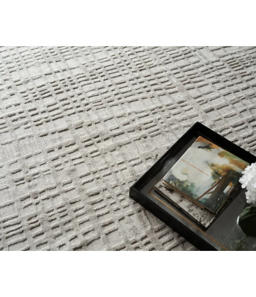 Exquisite Rugs Crescendo Silver 53256X9 6ft.X9ft. Rect. Rug