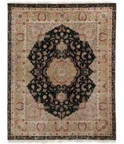 Exquisite Rugs Super Fine Tabriz Black/Ivory 541210X14 10ft.X14ft. Rect. Rug