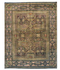 Exquisite Rugs Agra Green 545810X10 ROUND 10ft.X10ft. ROUND Round Rug