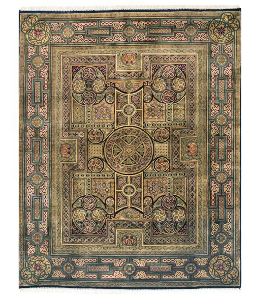 Exquisite Rugs Agra Green 545810X10 ROUND 10ft.X10ft. ROUND Round Rug