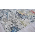Exquisite Rugs Floor Art Silver/Gray/Coffee 54991X16 1ft.X1ft.6in. Rect. Rug