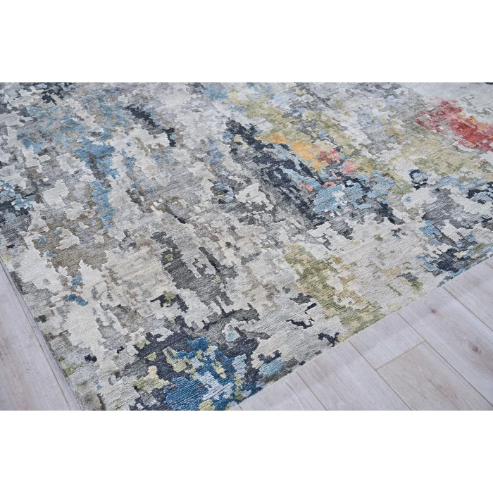 Exquisite Rugs Floor Art Silver/Gray/Coffee 54991X16 1ft.X1ft.6in. Rect. Rug