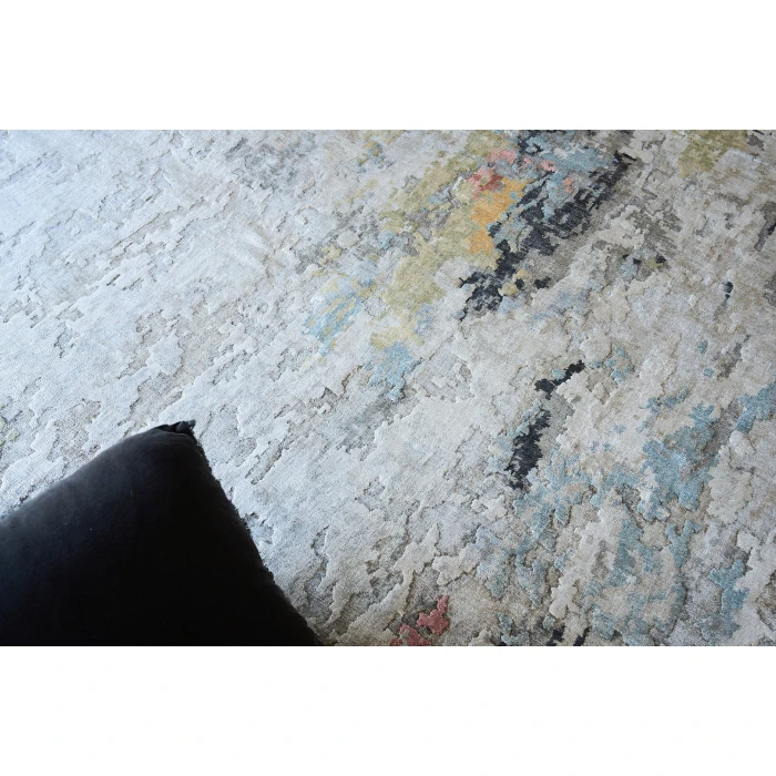 Exquisite Rugs Floor Art Silver/Gray/Coffee 54991X16 1ft.X1ft.6in. Rect. Rug