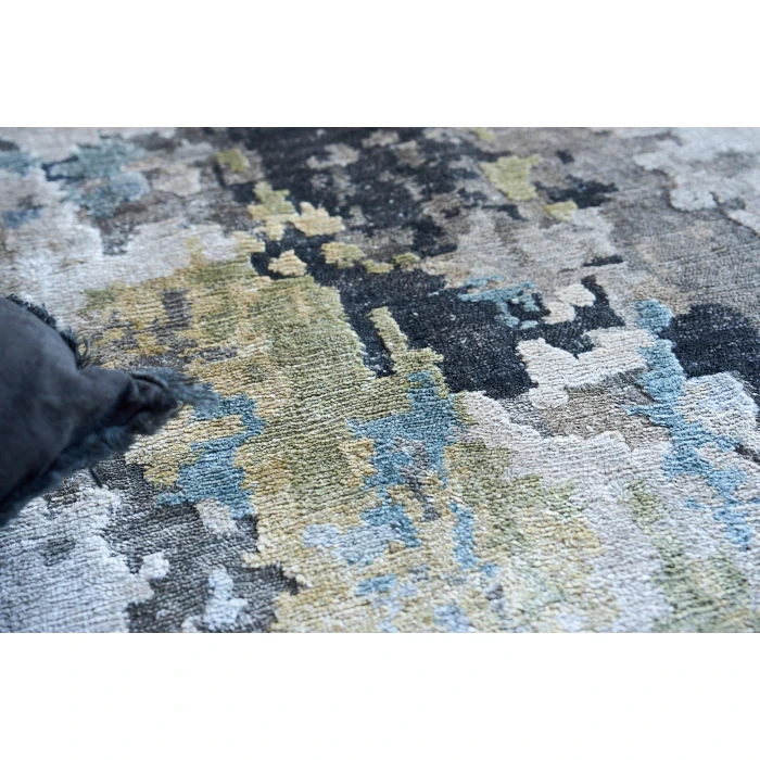 Exquisite Rugs Floor Art Silver/Gray/Coffee 54991X16 1ft.X1ft.6in. Rect. Rug