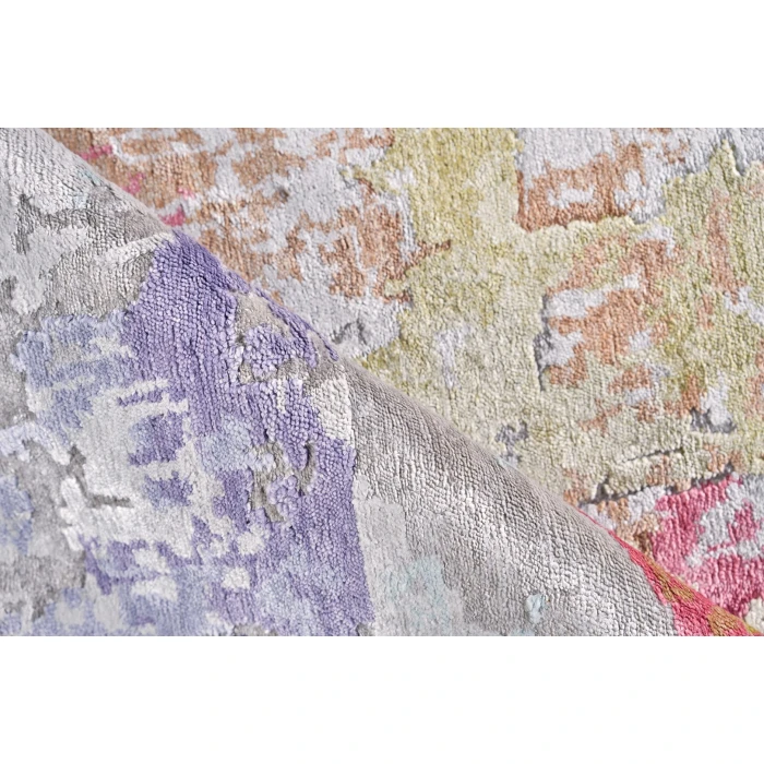 Exquisite Rugs Floor Art Ivory/Blue/Gold/Lavender 55018X10 8ft.X10ft. Rect. Rug