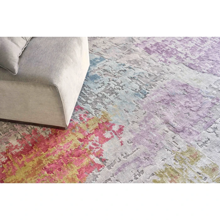 Exquisite Rugs Floor Art Ivory/Blue/Gold/Lavender 55018X10 8ft.X10ft. Rect. Rug