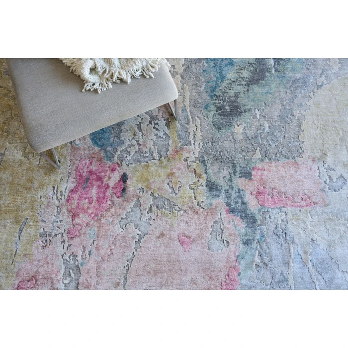Exquisite Rugs Floor Art Silver/Blush 55048X10 8ft.X10ft. Rect. Rug