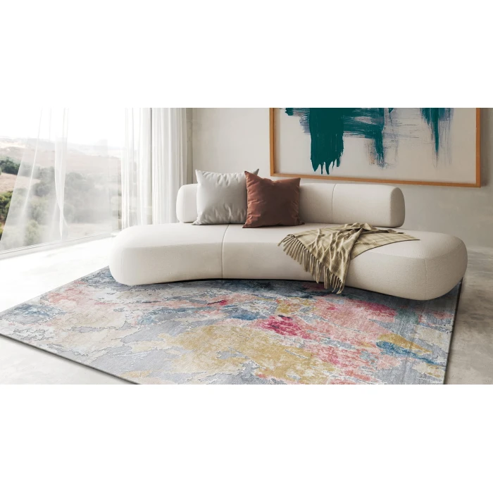 Exquisite Rugs Floor Art Silver/Blush 55048X10 8ft.X10ft. Rect. Rug