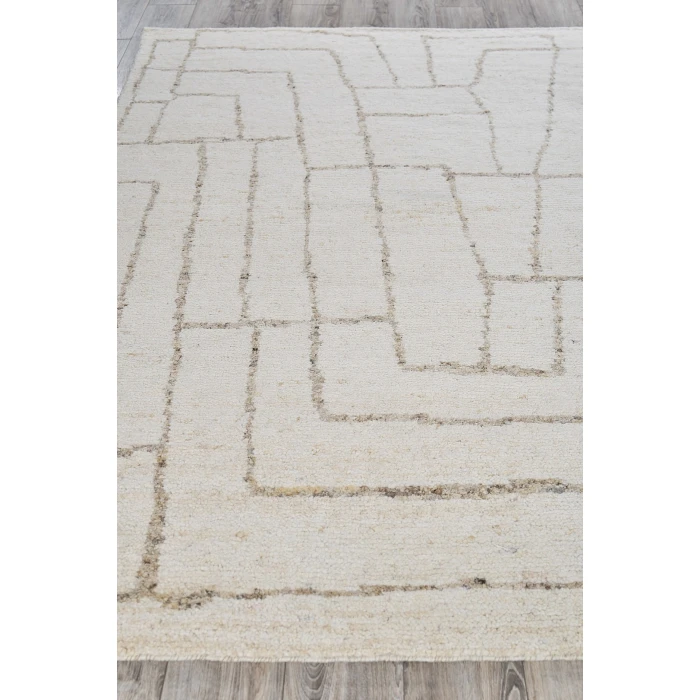 Exquisite Rugs Tahoe White/Beige 55571X16 1ft.X1ft.6in. Rect. Rug