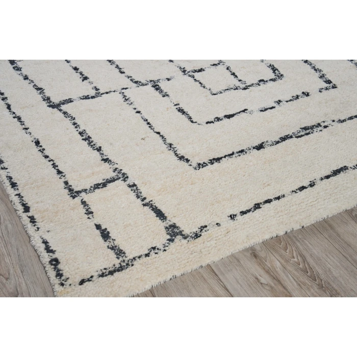 Exquisite Rugs Tahoe Ivory/Black 55598X10 8ft.X10ft. Rect. Rug