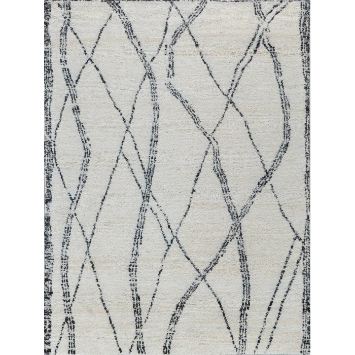 Exquisite Rugs Tahoe Ivory/Black 55601X16 1ft.X1ft.6in. Rect. Rug