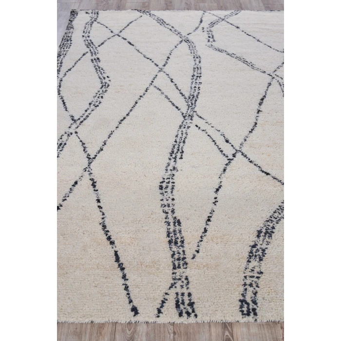 Exquisite Rugs Tahoe Ivory/Black 55601X16 1ft.X1ft.6in. Rect. Rug