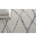 Exquisite Rugs Tahoe Ivory/Black 55601X16 1ft.X1ft.6in. Rect. Rug