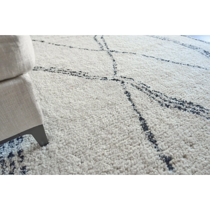 Exquisite Rugs Tahoe Ivory/Black 55601X16 1ft.X1ft.6in. Rect. Rug