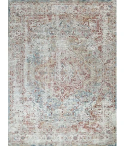 Exquisite Rugs Antique Loom Rust/Light Blue 55727X10 7ft.X10ft. Rect. Rug