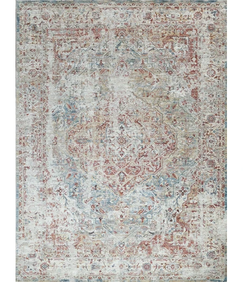 Exquisite Rugs Antique Loom Rust/Light Blue 55722X3 2ft.X3ft. Rect. Rug
