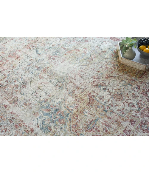 Exquisite Rugs Antique Loom Rust/Light Blue 55722X3 2ft.X3ft. Rect. Rug