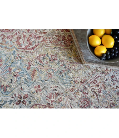 Exquisite Rugs Antique Loom Rust/Light Blue 55722X3 2ft.X3ft. Rect. Rug