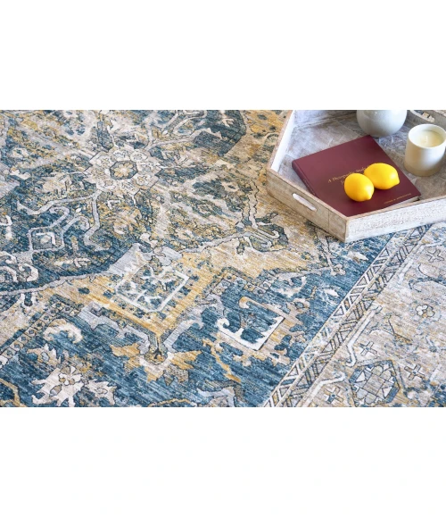 Exquisite Rugs Antique Loom Blue/Beige 55982X3 2ft.X3ft. Rect. Rug