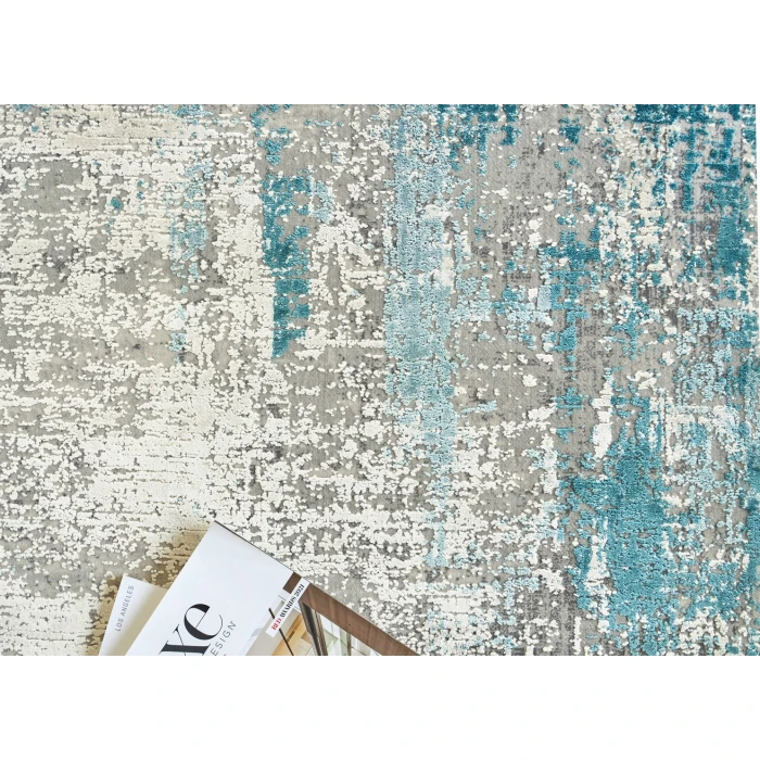 Exquisite Rugs Mercuri Silver/Blue 56647X10 7ft.X10ft. Rect. Rug