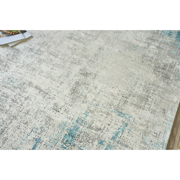 Exquisite Rugs Mercuri Silver/Blue 56647X10 7ft.X10ft. Rect. Rug
