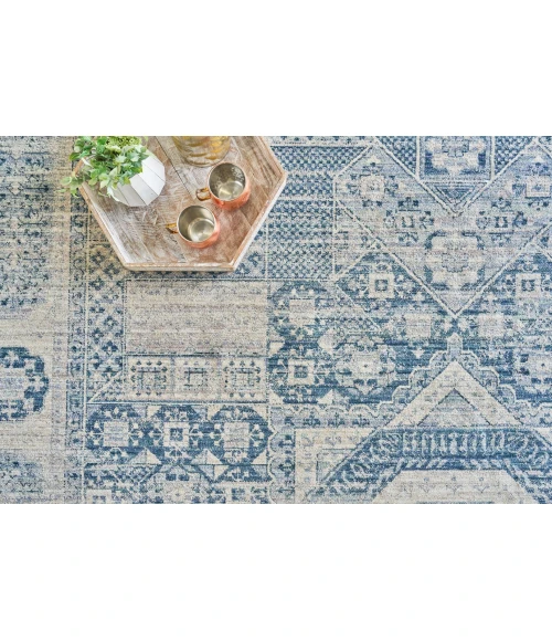 Exquisite Rugs Vintage Looms Light Blue/Blue 56702X3 2ft.X3ft. Rect. Rug