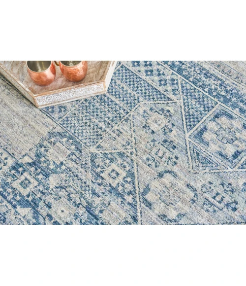 Exquisite Rugs Vintage Looms Light Blue/Blue 56702X3 2ft.X3ft. Rect. Rug