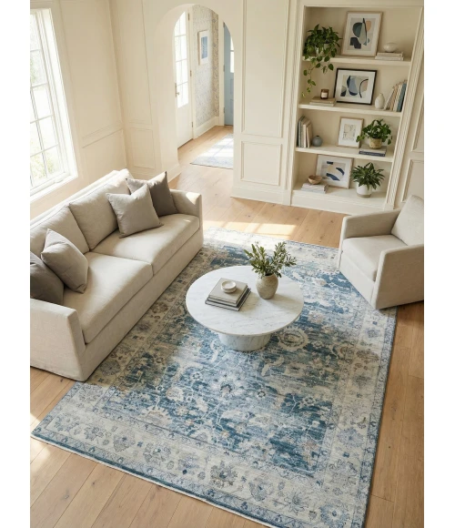 Exquisite Rugs Vintage Looms Blue/Beige 56721X16 1ft.X1ft.6in. Rect. Rug