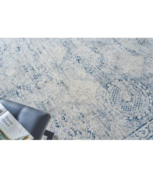 Exquisite Rugs Vintage Looms Light Blue/Blue 56742X3 2ft.X3ft. Rect. Rug