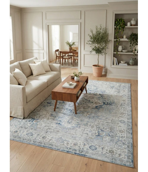 Exquisite Rugs Vintage Looms Blue/Beige 56771X16 1ft.X1ft.6in. Rect. Rug