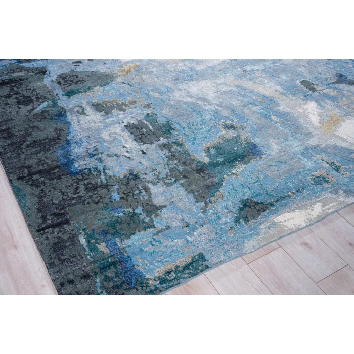 Exquisite Rugs Cosmo Blue/Silver/Dark Gray 570610X14 10ft.X14ft. Rect. Rug
