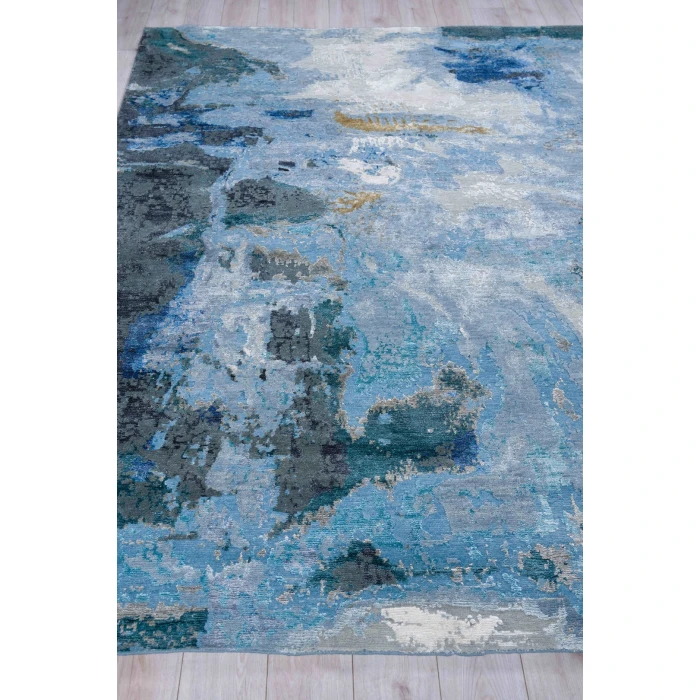 Exquisite Rugs Cosmo Blue/Silver/Dark Gray 570610X14 10ft.X14ft. Rect. Rug