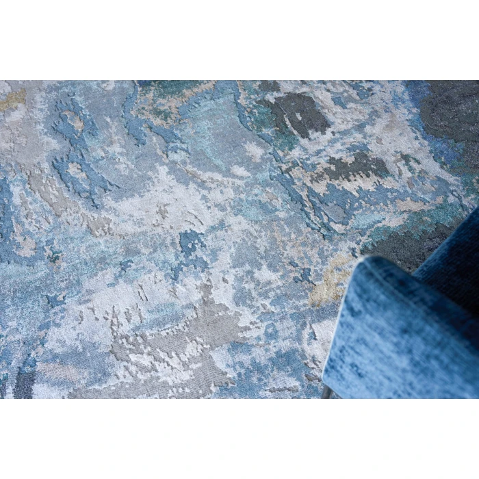 Exquisite Rugs Cosmo Blue/Silver/Dark Gray 570610X14 10ft.X14ft. Rect. Rug