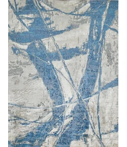 Exquisite Rugs Floor Art Ivory/Light Blue 57081X16 1ft.X1ft.6in. Rect. Rug