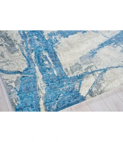 Exquisite Rugs Floor Art Ivory/Light Blue 57081X16 1ft.X1ft.6in. Rect. Rug