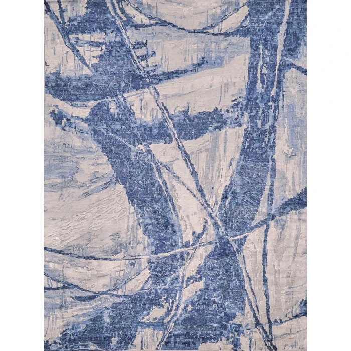 Exquisite Rugs Floor Art Ivory/Dark Blue 57091X16 1ft.X1ft.6in. Rect. Rug