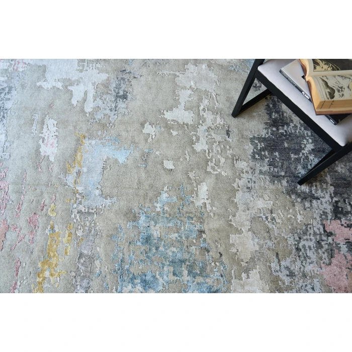 Exquisite Rugs Cosmo Silver/Blue/Beige 571910X14 10ft.X14ft. Rect. Rug